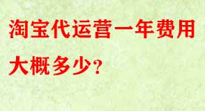 淘寶代運營一年費用大概多少