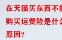 在天貓買東西不能購買運費險是什么原因？