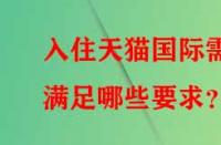 入住天貓國(guó)際需滿足哪些要求？