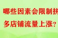 哪些因素會限制拼多多店鋪流量上漲？