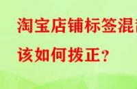 淘寶店鋪標簽混亂該如何撥正？