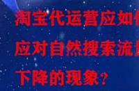 淘寶代運(yùn)營應(yīng)如何應(yīng)對自然搜索流量下降的現(xiàn)象？