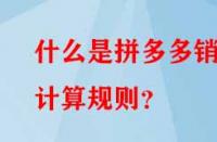 什么是拼多多銷量計算規(guī)則？