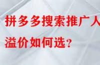 拼多多搜索推廣人群溢價(jià)如何選？